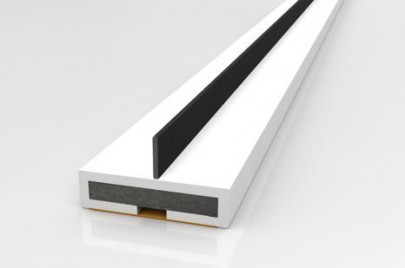 Intumescent Fire & Smoke Strip with Single Blade 2100 x 15mm White